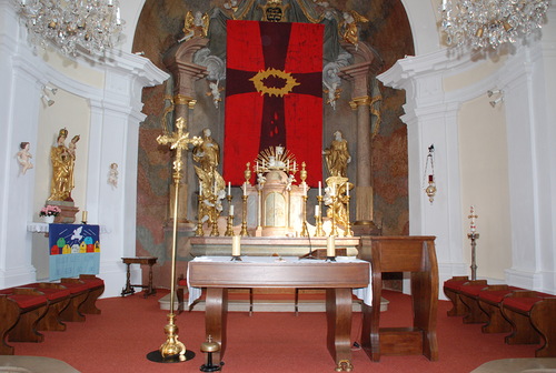 Fastentuch in der Kirche Herrnbaumgarten